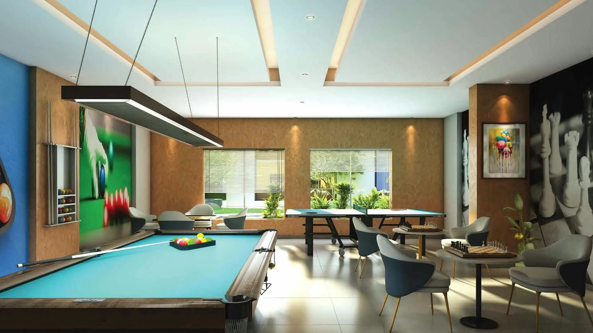 Indoor Games at Urban Mansion – Luxury 2, 3, and 4 BHK Apartments in Sovabazar.